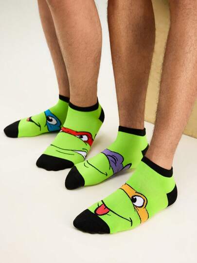 TEENAGE MUTANT NINJA TURTLES 2 Pairs Men's  Crew Socks