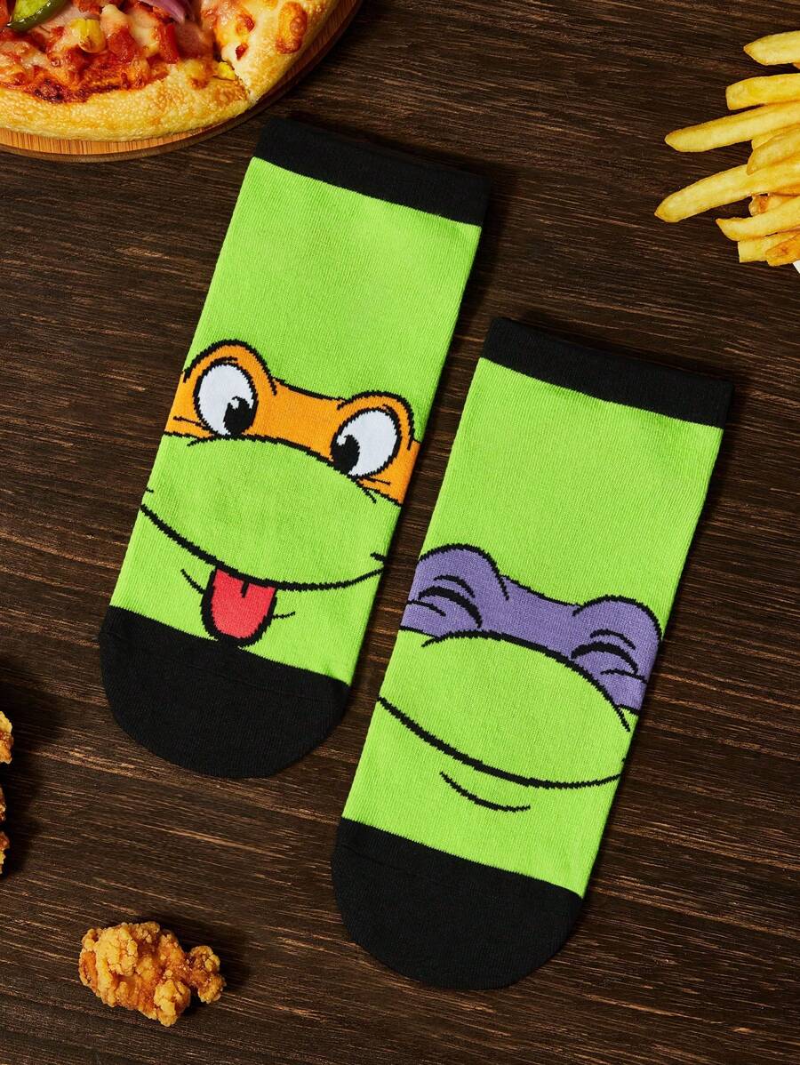 TEENAGE MUTANT NINJA TURTLES 2 Pairs Men's  Crew Socks