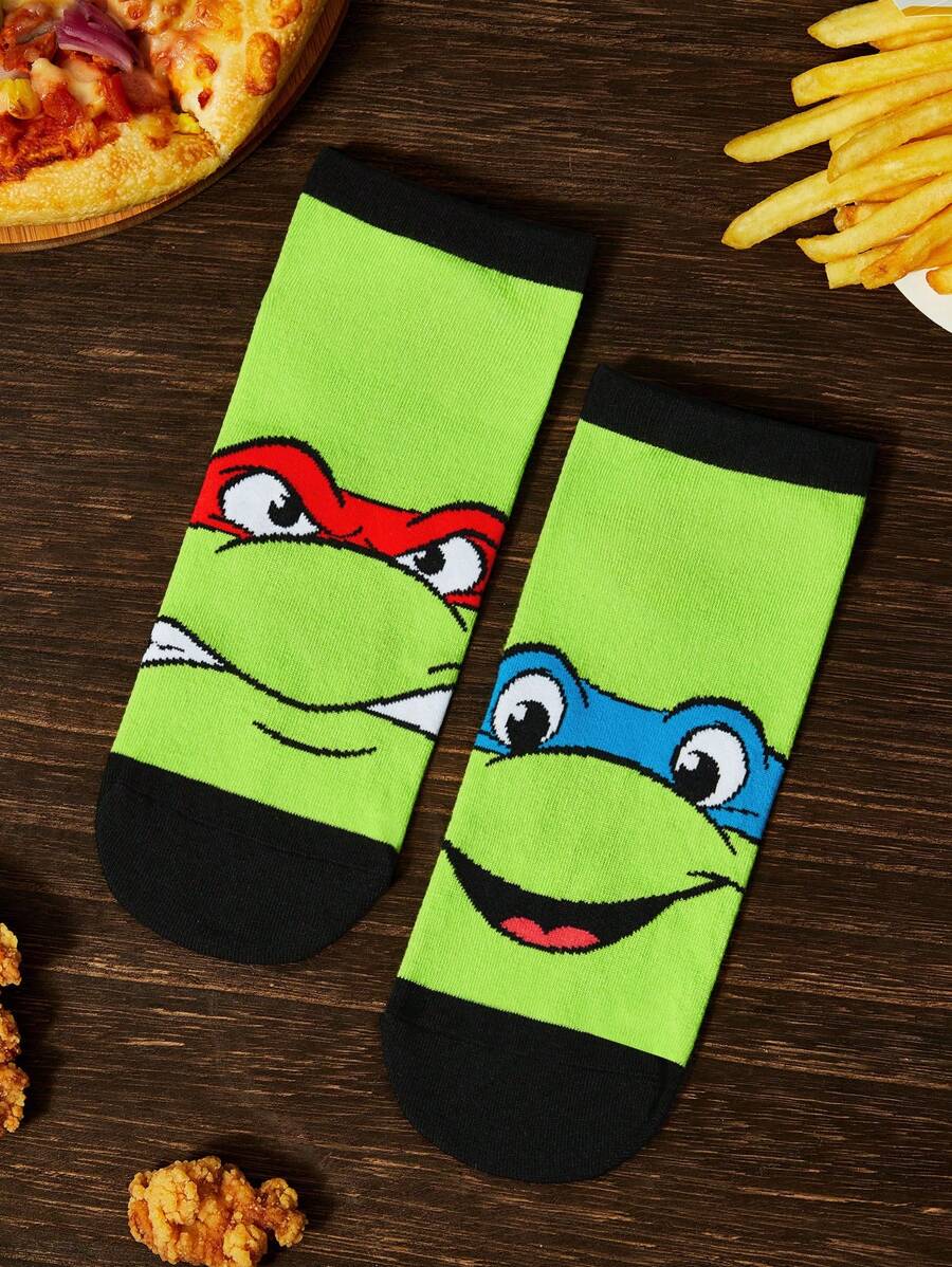 TEENAGE MUTANT NINJA TURTLES 2 Pairs Men's  Crew Socks