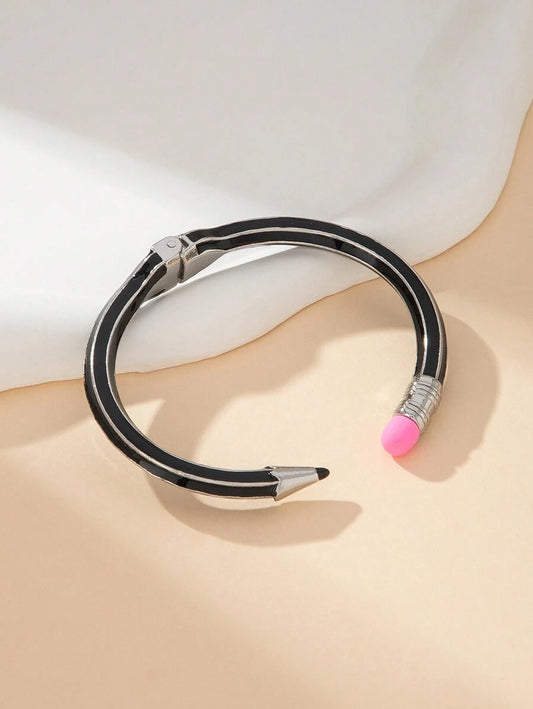 Black Vintage Chic Bracelet, Versatile Round Bangle, Lead-Free Cute Accessory, Easy To Wear, Lovely Gift For Friends