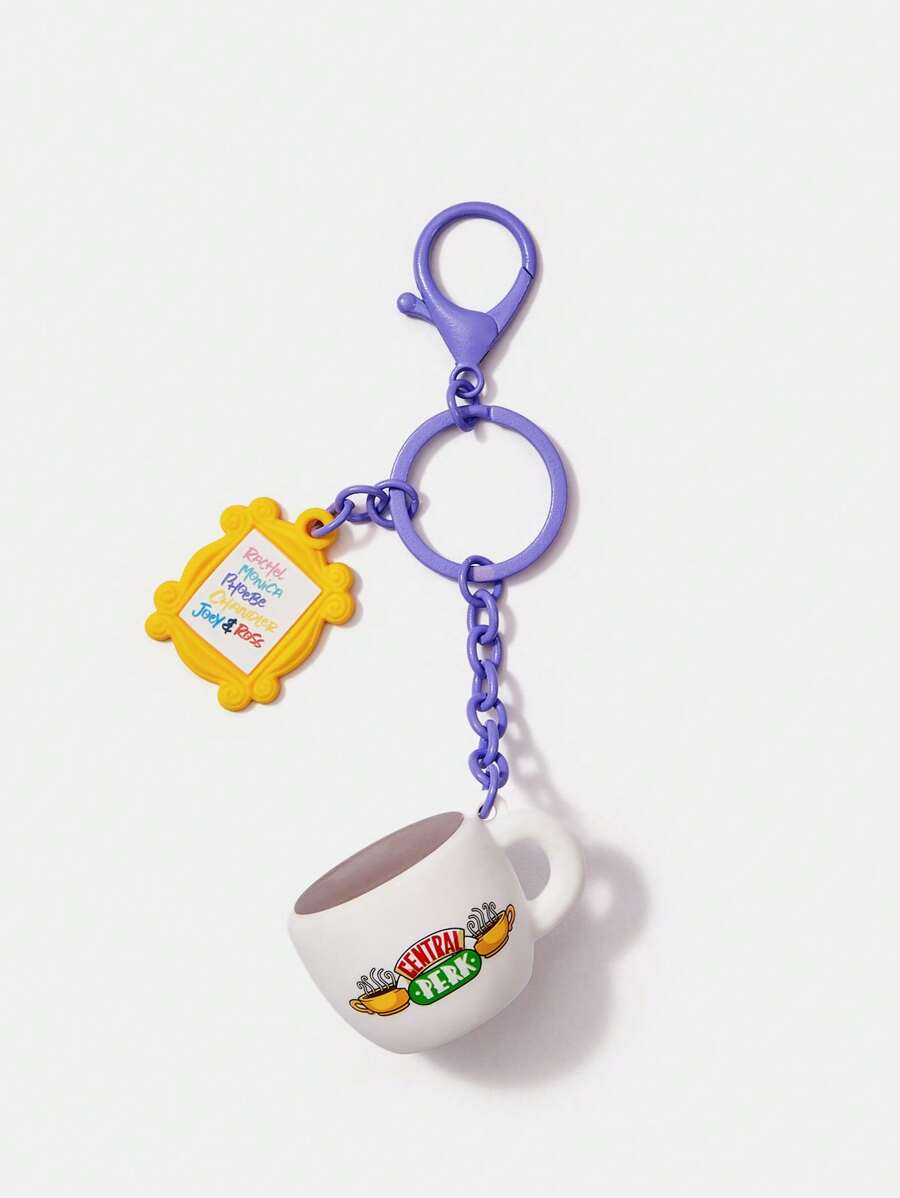 FRIENDS 3D Coffee Cup Photo Frame Keychain For Decoration