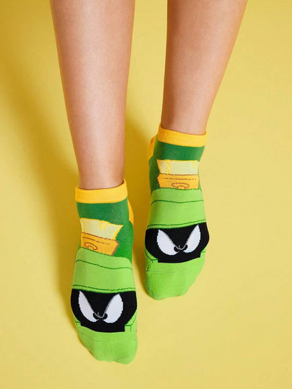 LOONEY TUNES 4pcs Unisex Cartoon Pattern Ankle Socks Set