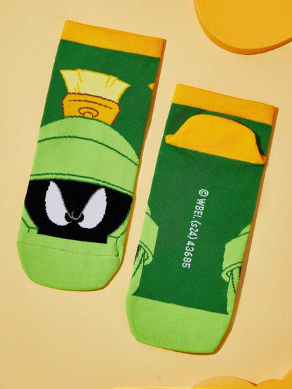 LOONEY TUNES 4pcs Unisex Cartoon Pattern Ankle Socks Set