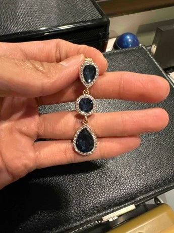 Boho Style Metal Inlaid Glass Rhinestone Fashion High-End Versatile Popular Earrings