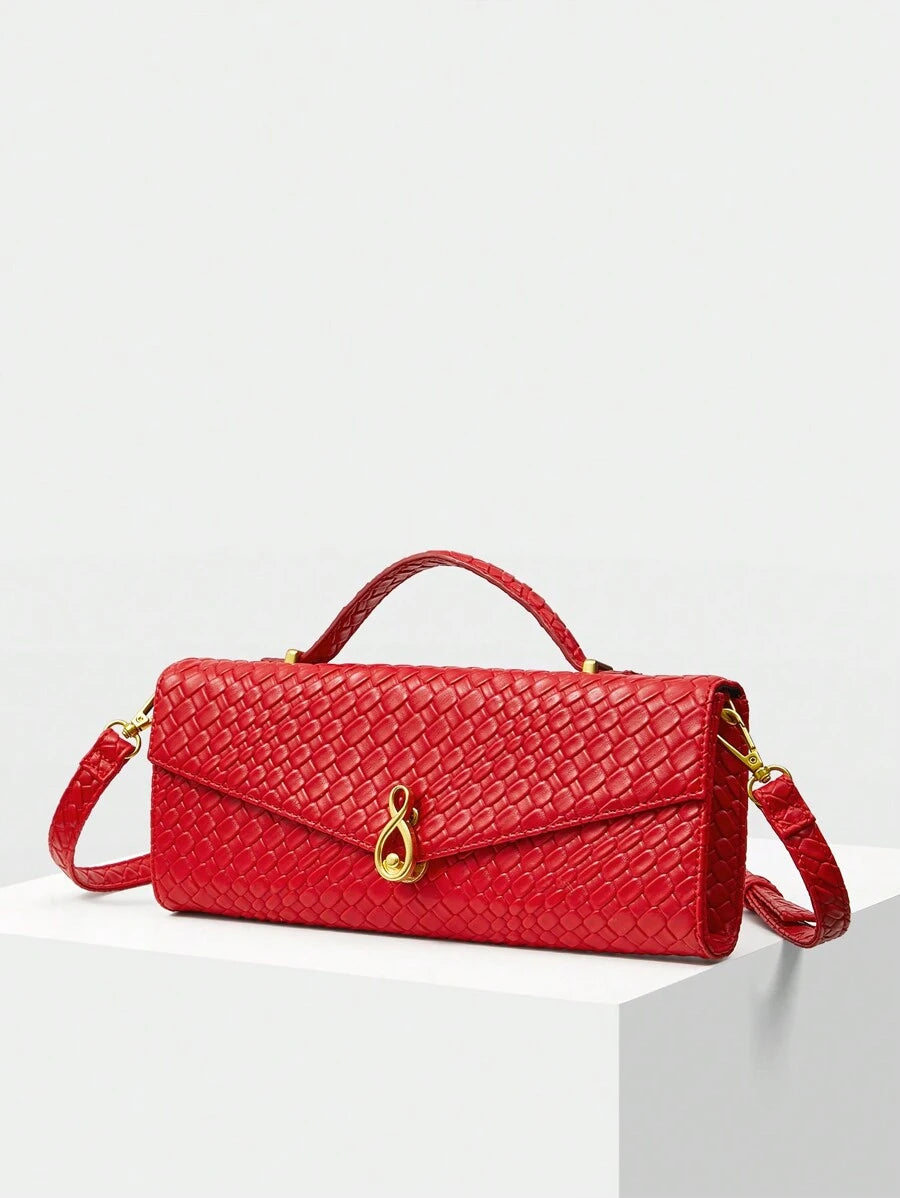 Pre Order PREMIUM WOMEN'S FASHION MINIMALIST TEXTURED EMBOSSED TOP HANDLE BAG, SUITABLE FOR COMMUTING, VALENTINES