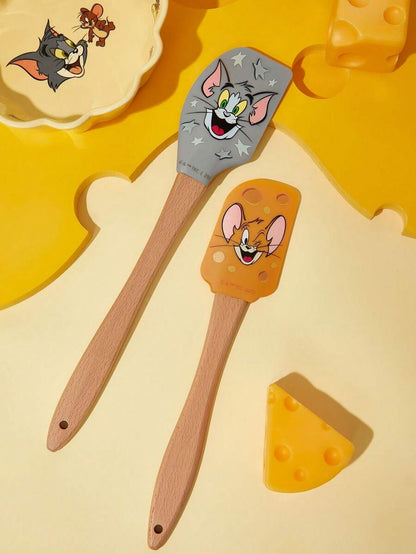 TOM & JERRY 2pcs/Gift Set Cartoon Pattern Cake Cream Spatula