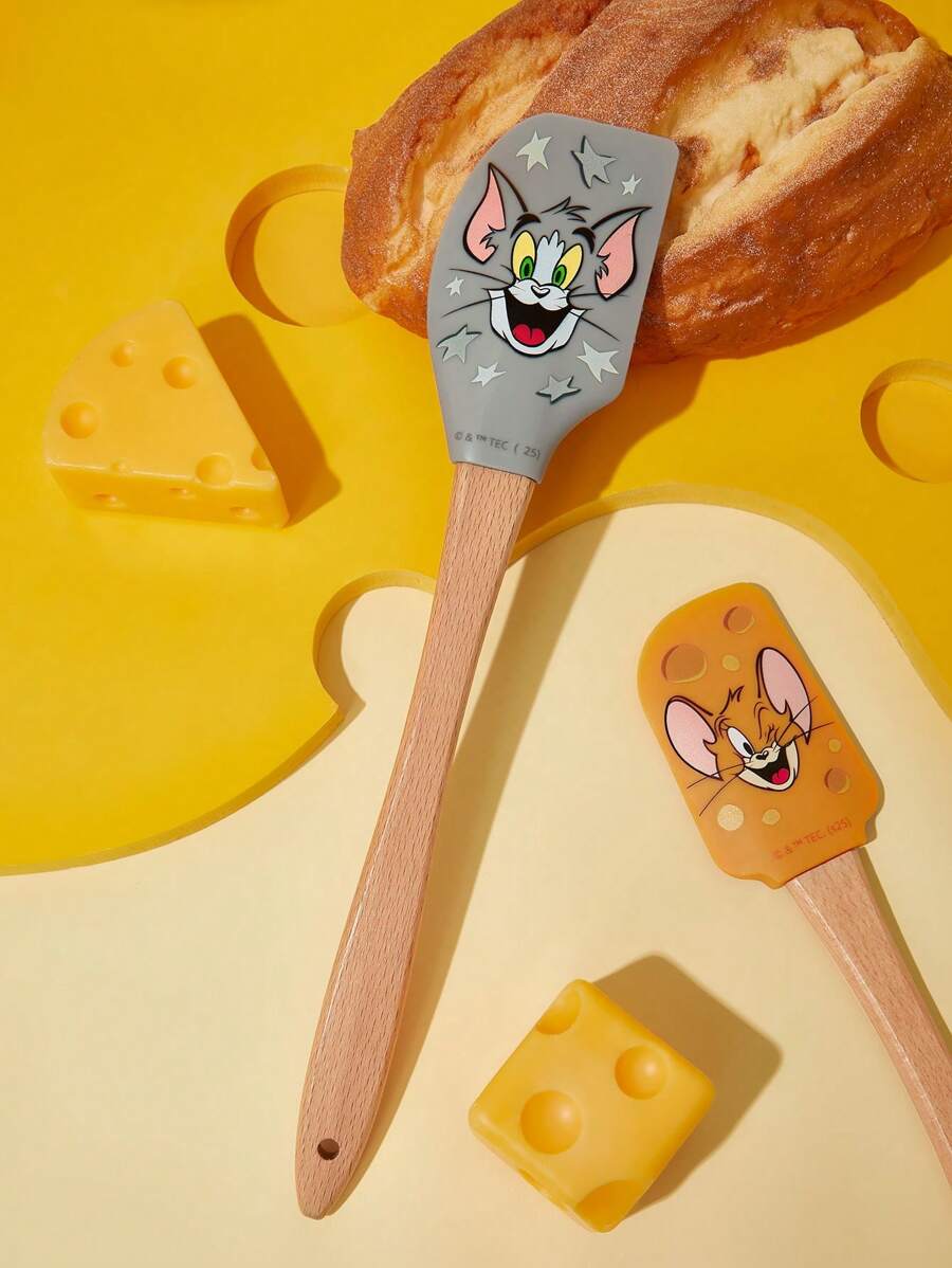 TOM & JERRY 2pcs/Gift Set Cartoon Pattern Cake Cream Spatula