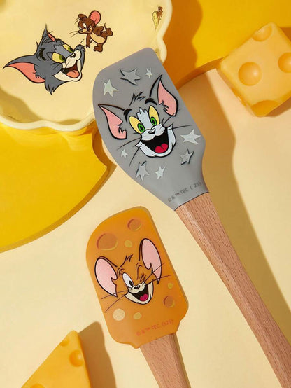 TOM & JERRY 2pcs/Gift Set Cartoon Pattern Cake Cream Spatula