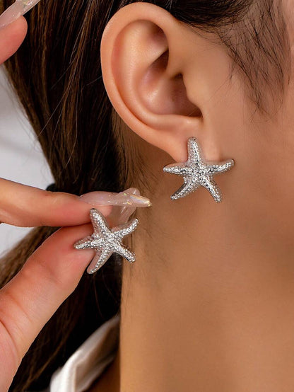 Fashionable, Elegant, Simple Starfish Stud Earrings