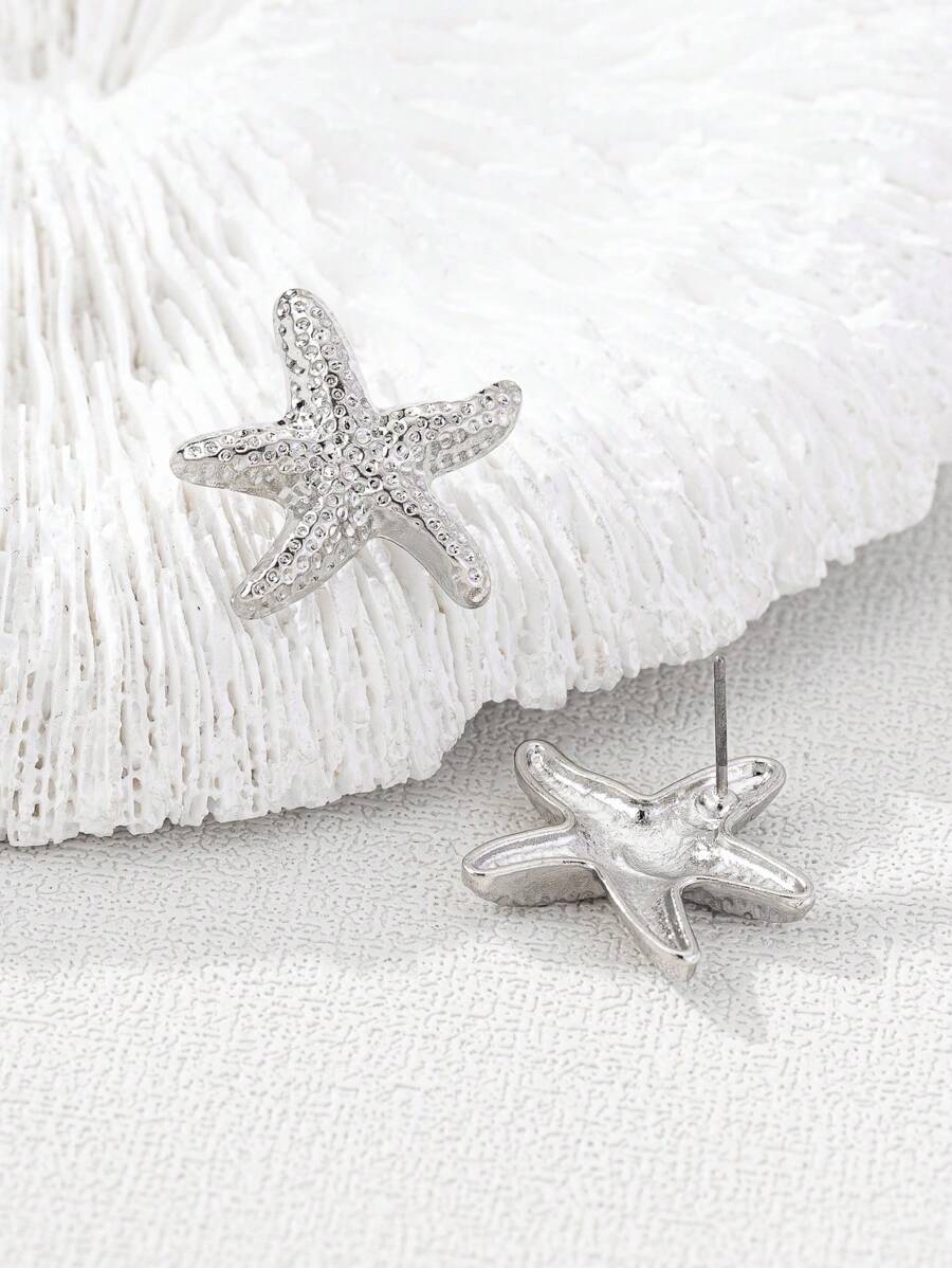 Fashionable, Elegant, Simple Starfish Stud Earrings