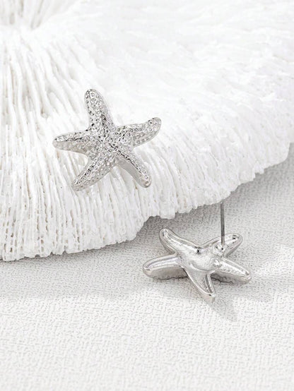 Fashionable, Elegant, Simple Starfish Stud Earrings