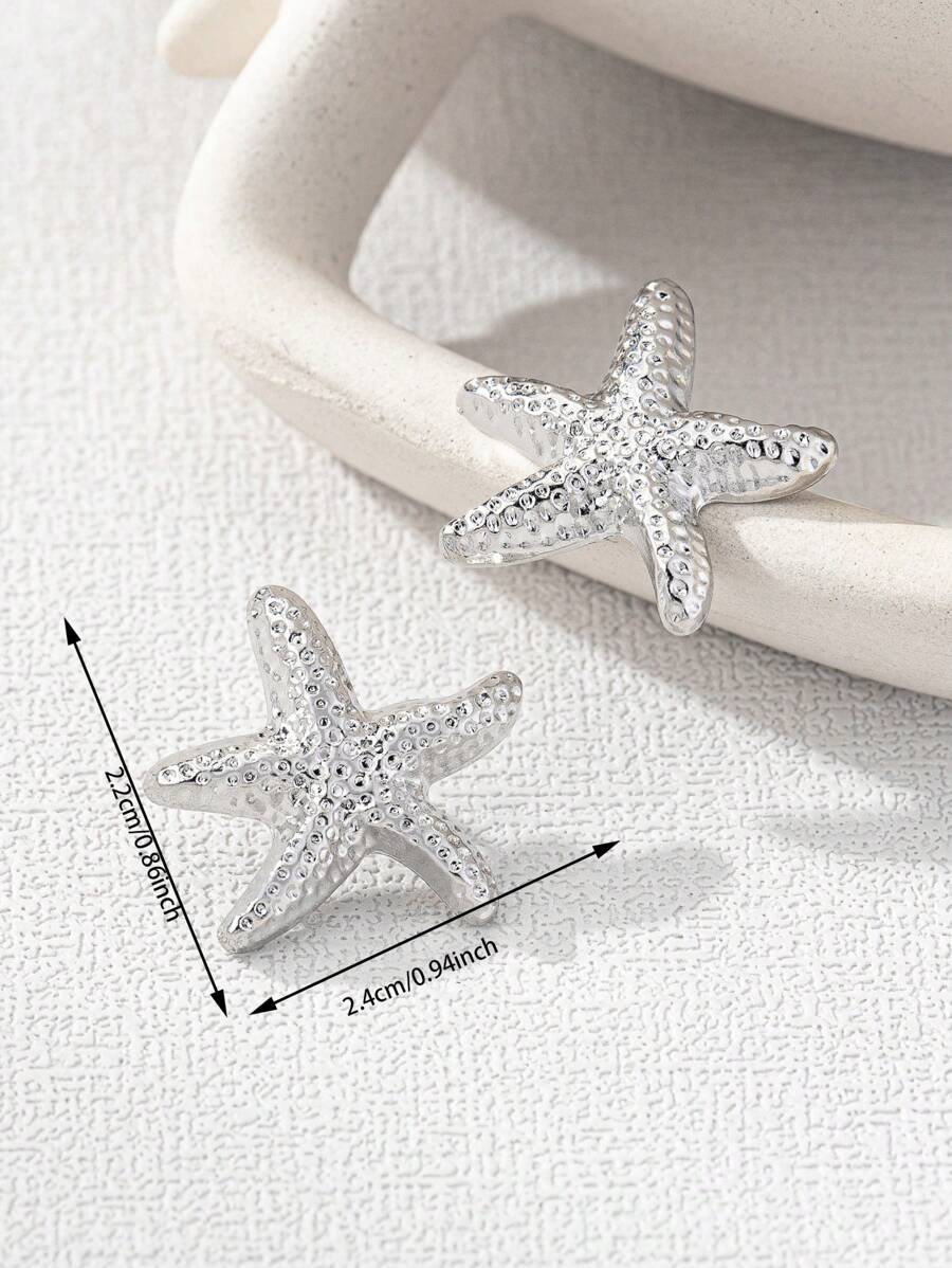 Fashionable, Elegant, Simple Starfish Stud Earrings