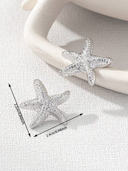 Fashionable, Elegant, Simple Starfish Stud Earrings