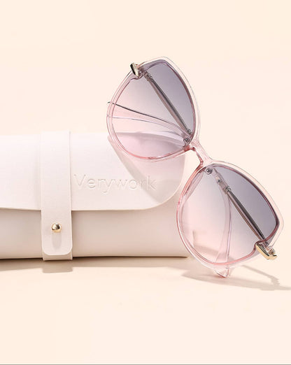 Premium Geometric Butterfly Transparent Pink Frame