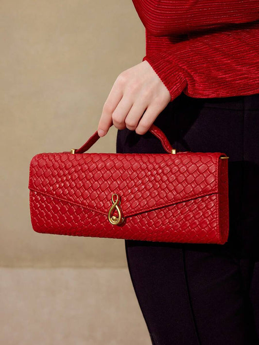 Pre Order PREMIUM WOMEN'S FASHION MINIMALIST TEXTURED EMBOSSED TOP HANDLE BAG, SUITABLE FOR COMMUTING, VALENTINES