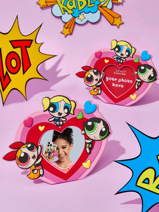 THE POWERPUFF GIRLS 1pc Double-Sided Photo Frame & Fridge Magnet for gift