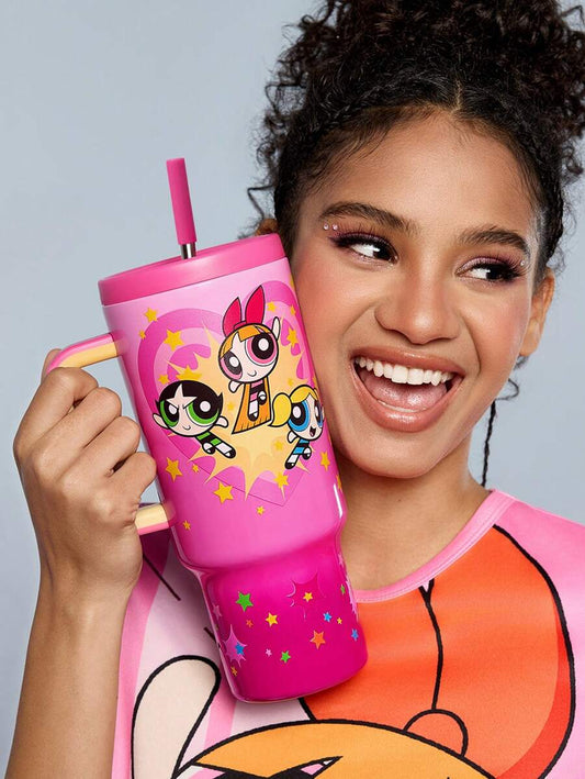 THE POWERPUFF GIRLS Gradient Car Water Bottle. Gift/Regular Use