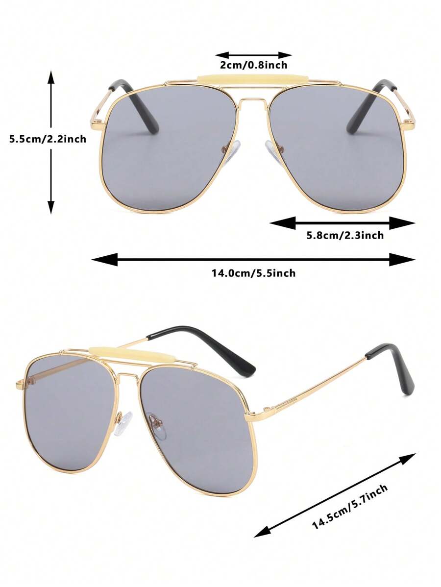 European And American Style Women Metal Frog Eye Oversized Fashion Glasses, 2025 New Ins- Design For Summer Beach Vacation, Outdoor, Travel