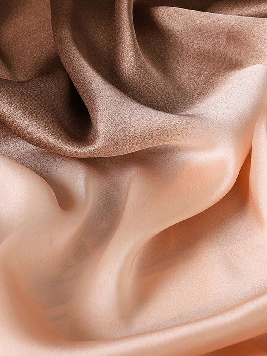 Women Hijab Brown Gradient Printing Print Headscarf, Sun-Protection Muticolor Scarf, Elegant Multi-Purpose Shawl For Everyday Use Headband For Abaya