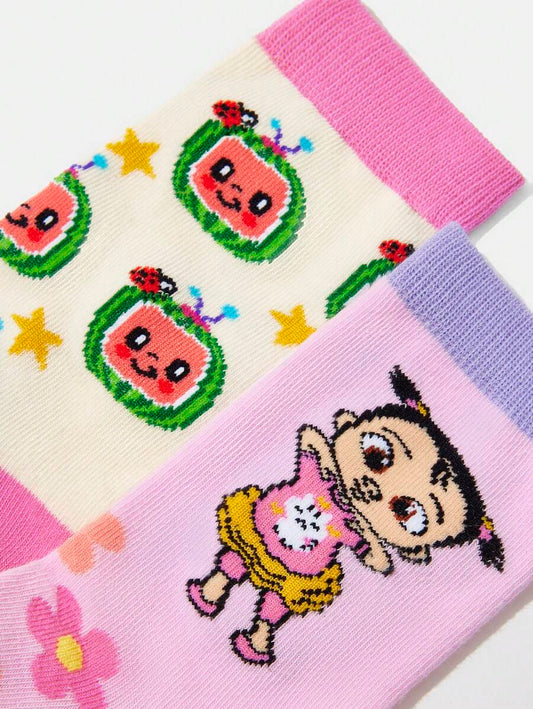 Coco Melon Kids Large Socks 2 pair set . Best for Gift