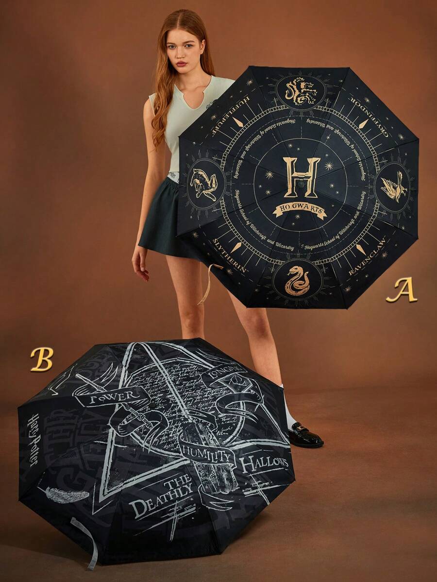 HARRY POTTER  Automatic Opening And Closing Umbrella With Sun Protection. Gift/Regular use