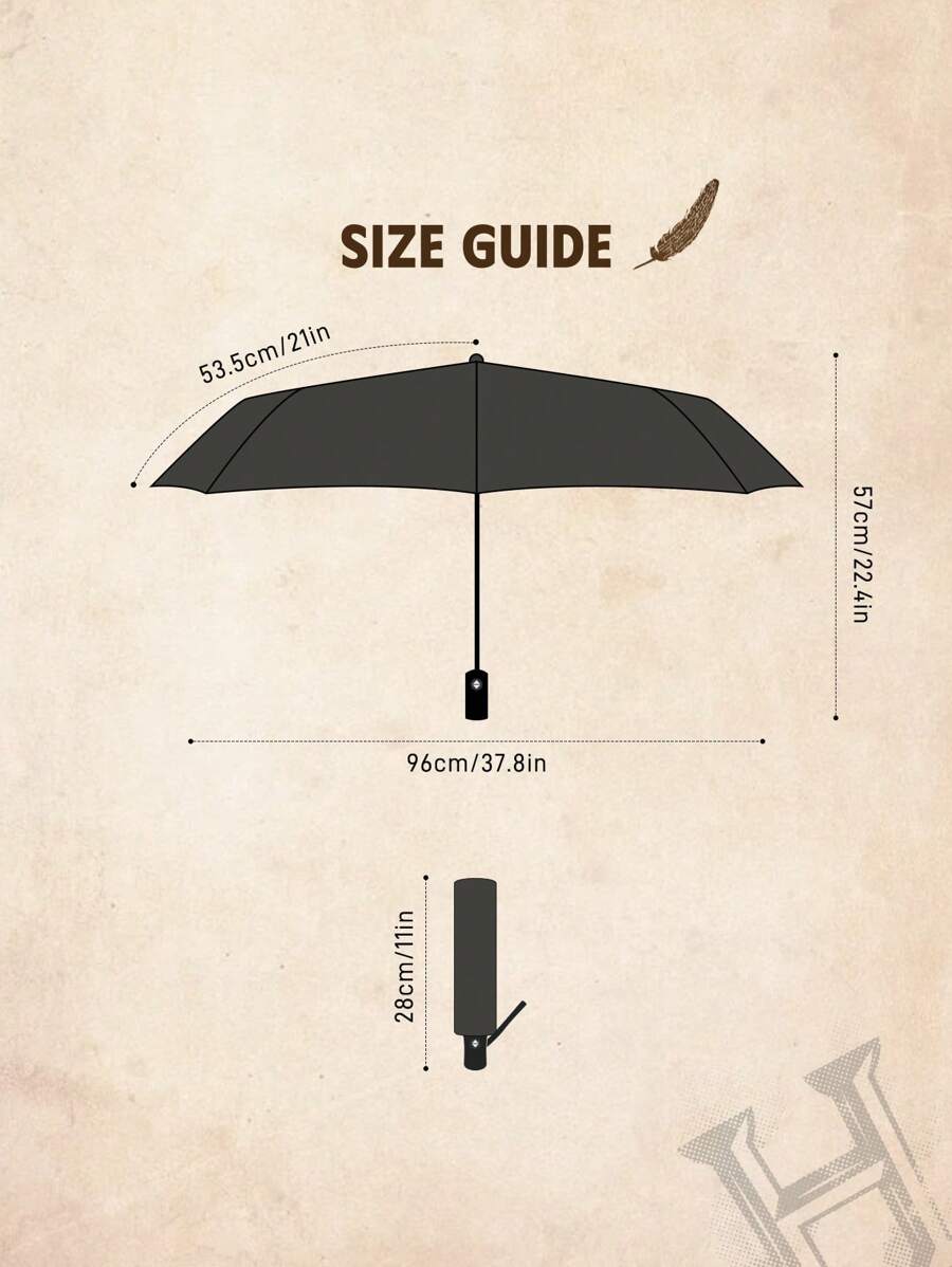 HARRY POTTER  Automatic Opening And Closing Umbrella With Sun Protection. Gift/Regular use