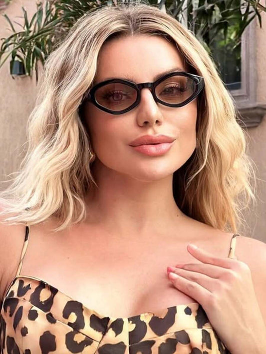 Women's Acrylic Street Diamond Vintage Fashion Glasses For Daily Outings, Music Festivals And Holiday Gifts And Daily Life Outfits With Beach Accessories For Women Glasses Shades