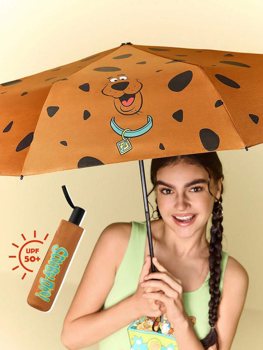SCOOBY-DOO Cute Cartoon Pattern Printed Automatic Opening And Closing Regular Use Umbrella