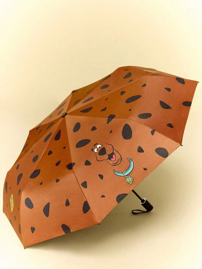 SCOOBY-DOO Cute Cartoon Pattern Printed Automatic Opening And Closing Regular Use Umbrella