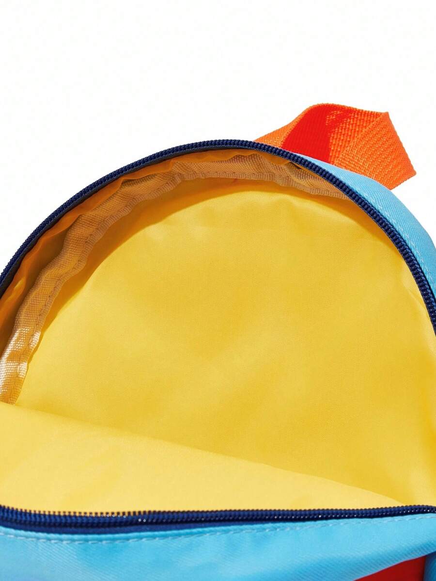 Blippi Cute Cartoon Pattern Printed Polyester Mini Backpack With Adjustable Length Shoulder Strap, For Back To School for Kids