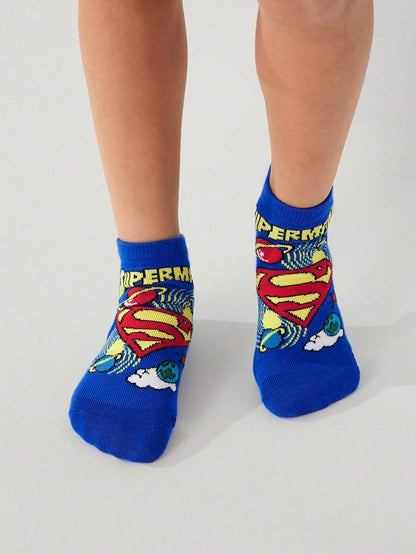 Superman Kids 3 pair cotton socks set. Best for gift