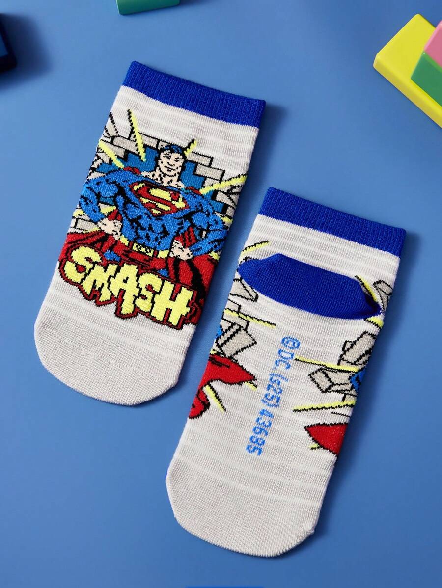 Superman Kids 3 pair cotton socks set. Best for gift