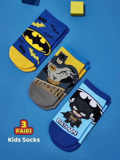 Batman Kids  3pair Cotton Socks set.Best for Gift