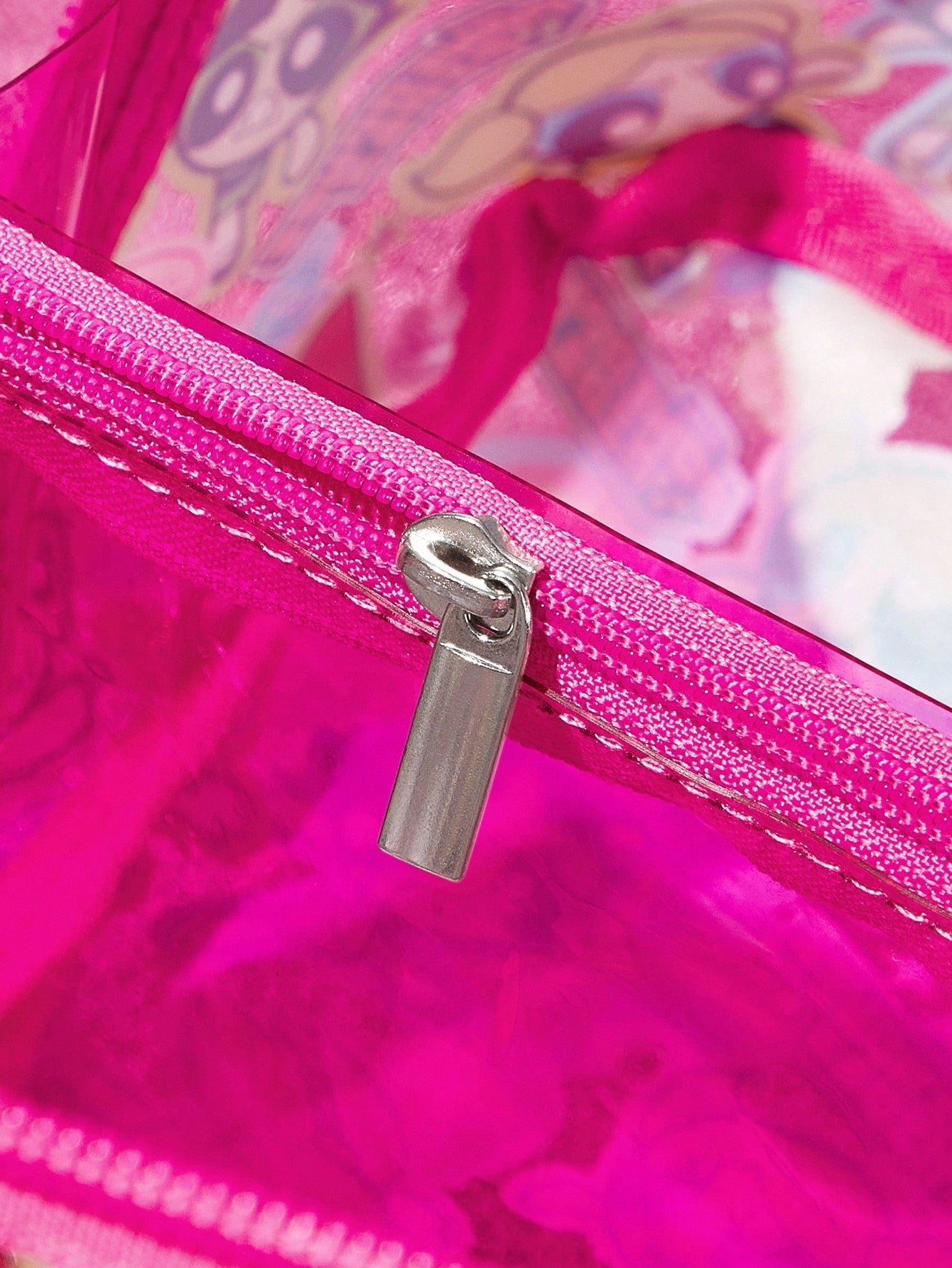 THE POWERPUFF GIRLS 1pc Cartoon Pattern Printed Large Capacity Foldable PVC Makeup Bag