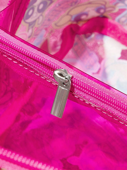 THE POWERPUFF GIRLS 1pc Cartoon Pattern Printed Large Capacity Foldable PVC Makeup Bag