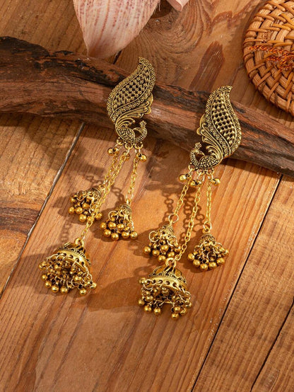 Long Chain With Multiple Bells Jewelry Earrings