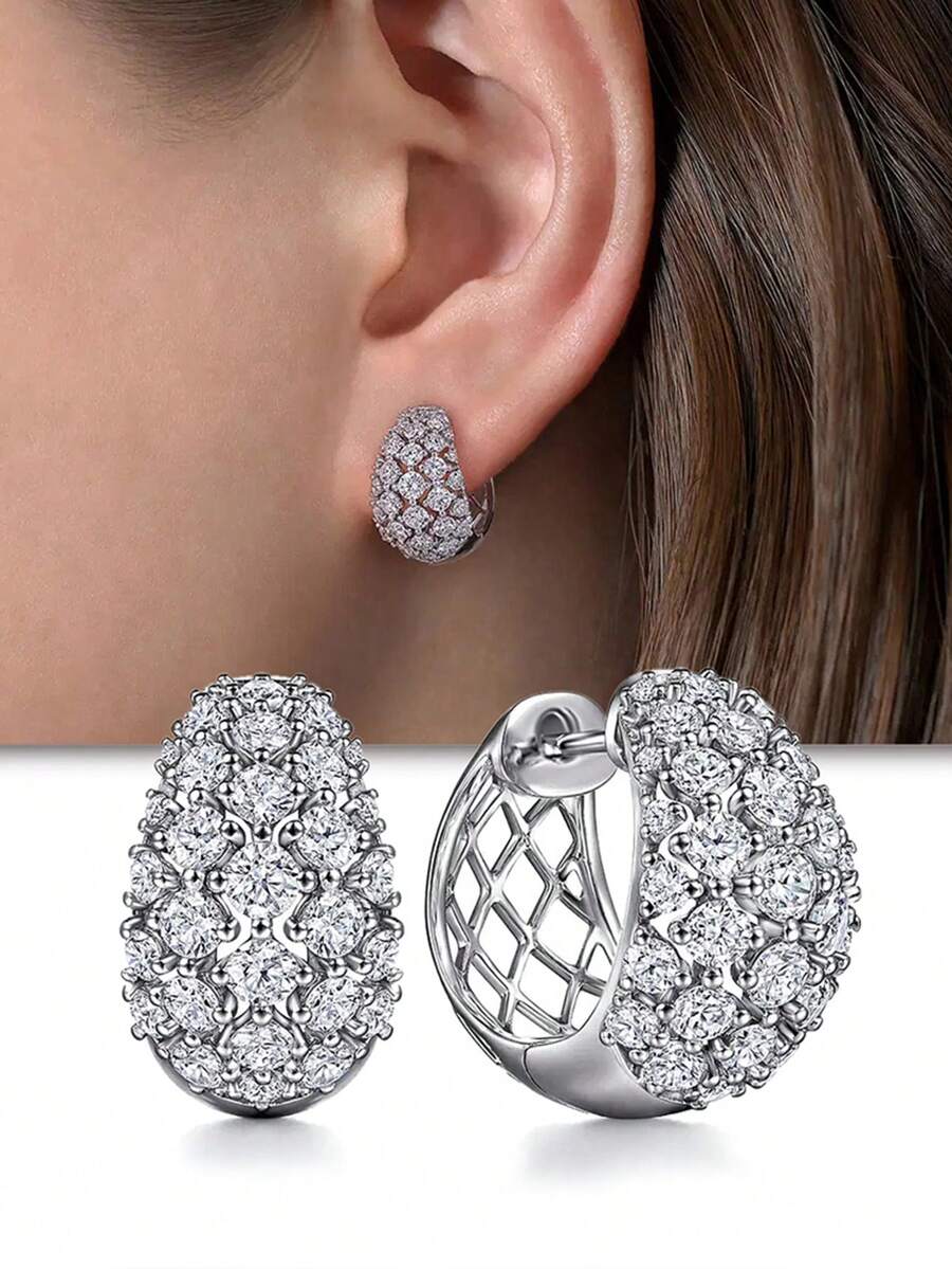 Gorgeous Cubic Zirconia Hoop Earrings For Women