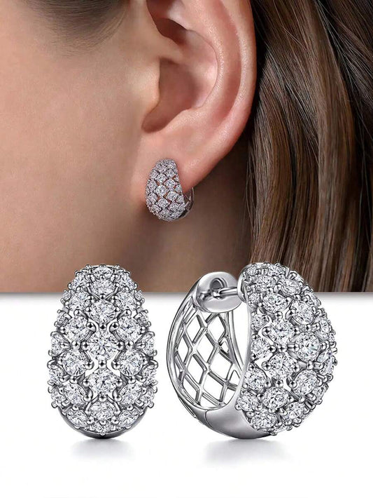 Gorgeous Cubic Zirconia Hoop Earrings For Women