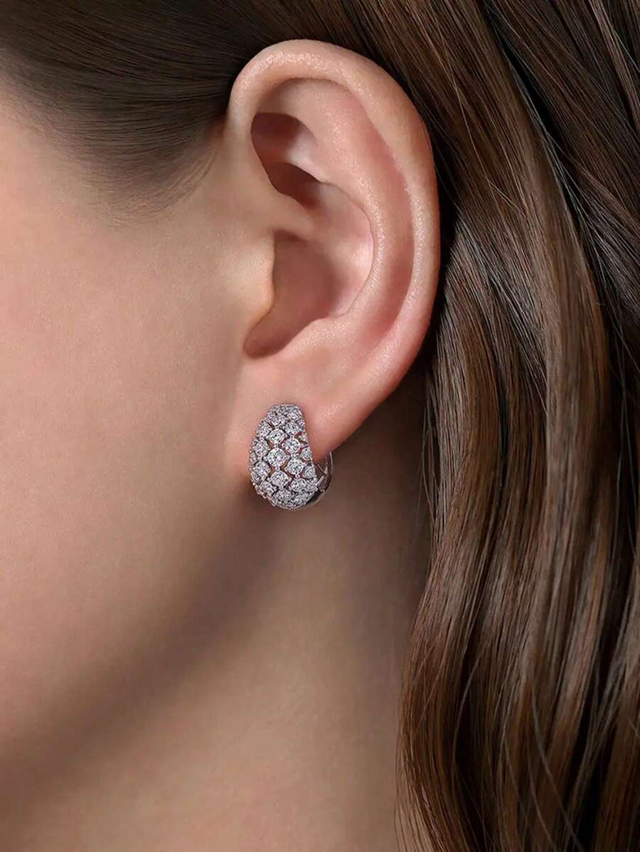 Gorgeous Cubic Zirconia Hoop Earrings For Women