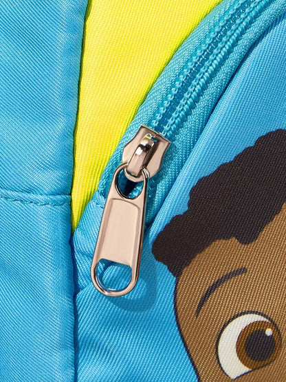 CoComelon 1pc Cute Cartoon Pattern Printed Polyester Backpack With Adjustable Shoulder Straps, JJ, Nina, Cici, Cody, Friendship, For Back To School for Kids