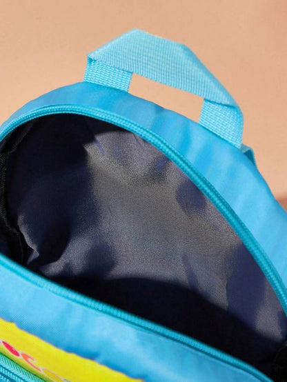 CoComelon 1pc Cute Cartoon Pattern Printed Polyester Backpack With Adjustable Shoulder Straps, JJ, Nina, Cici, Cody, Friendship, For Back To School for Kids