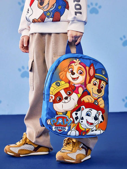PAW Patrol Cute Cartoon Rubble, Skye, Chase Pattern Mini Polyester Backpack With Adjustable Shoulder Strap, Back To School for Kids