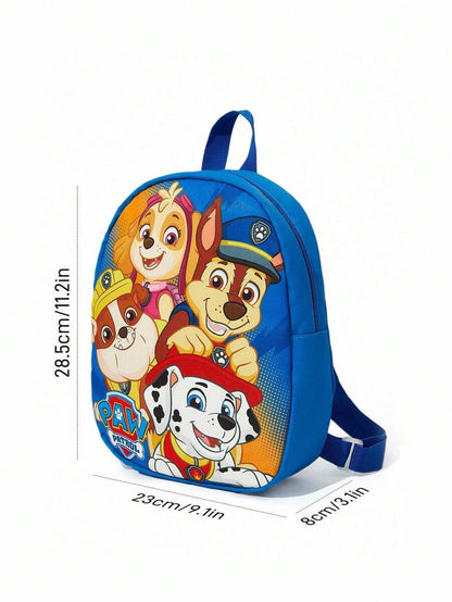 PAW Patrol Cute Cartoon Rubble, Skye, Chase Pattern Mini Polyester Backpack With Adjustable Shoulder Strap, Back To School for Kids