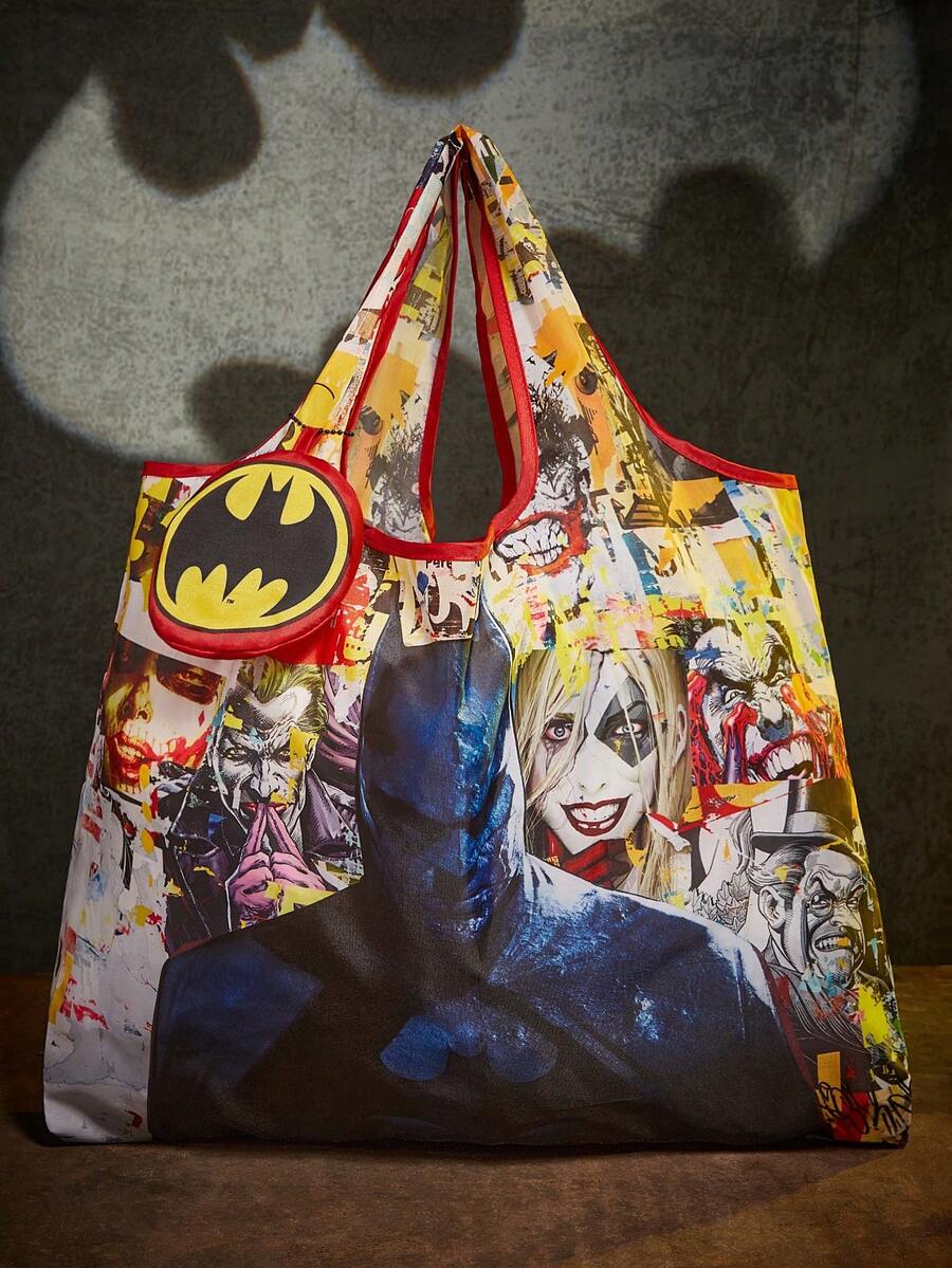 BATMAN Character Printed Polyester Fiber Foldable Shopping Bag,