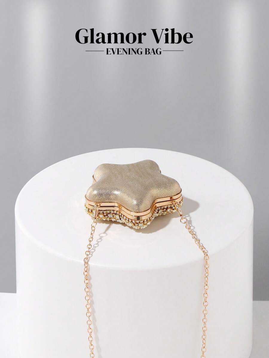 Bling Bling Full Diamond Star Bag, Mini Exquisite Chain Crossbody Bag, Party Versatile Small Sling Bag,