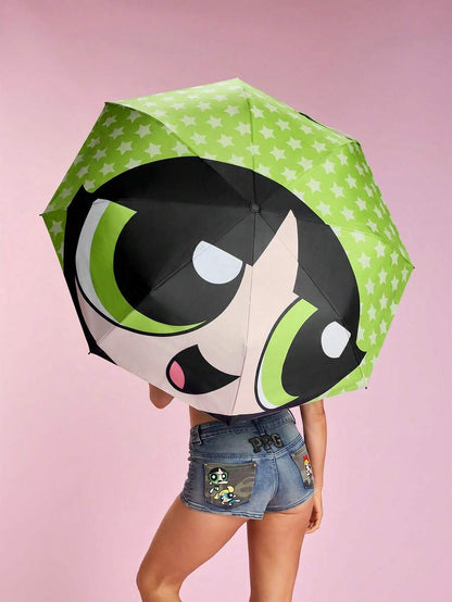 THE POWERPUFF GIRLS Buttercup  Logo Printed Umbrella,