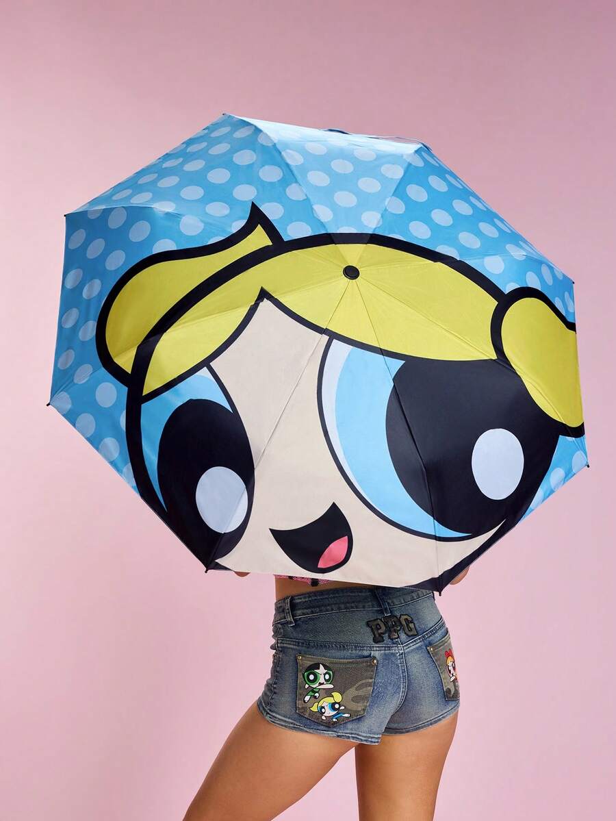 THE POWERPUFF GIRLS Bubbles Logo Printed Umbrella,