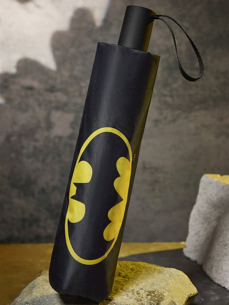 BATMAN (design 2) Logo Printed Umbrella With Black UV Coating, UPF 50+ Sun Protection,