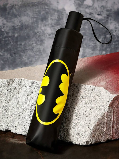 BATMAN Logo Printed Umbrella With Black UV Coating, UPF 50+ Sun Protection