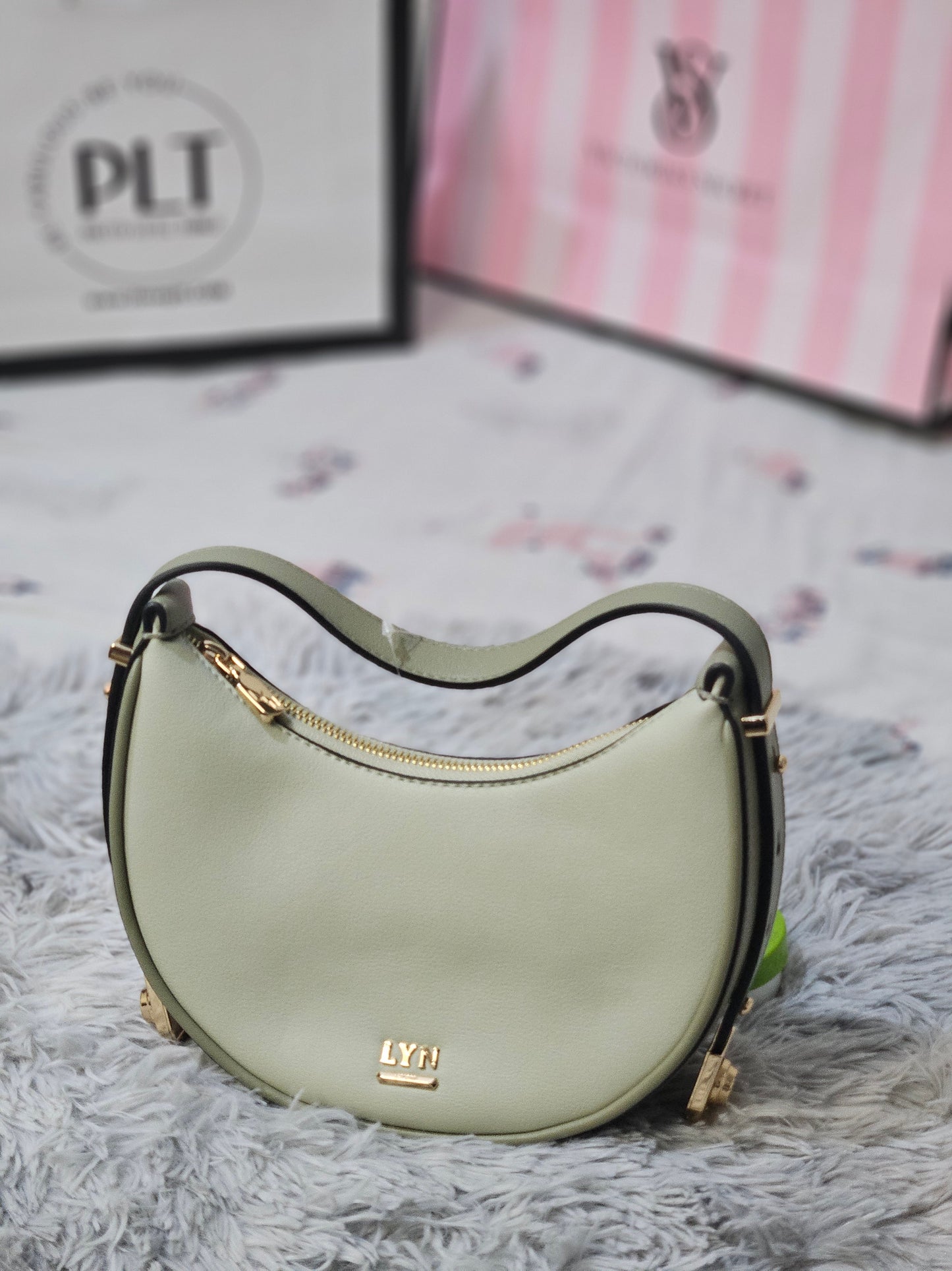 LYN Crescent Shoulder Bag – Sage Green